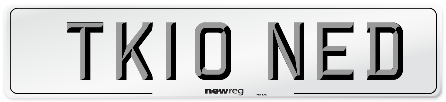TK10 NED Number Plate from New Reg